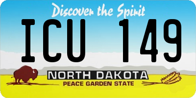 ND license plate ICU149