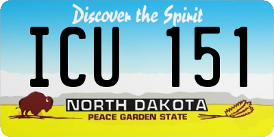 ND license plate ICU151