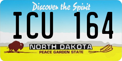 ND license plate ICU164