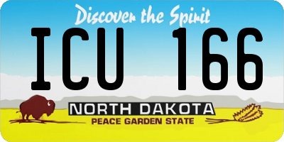 ND license plate ICU166