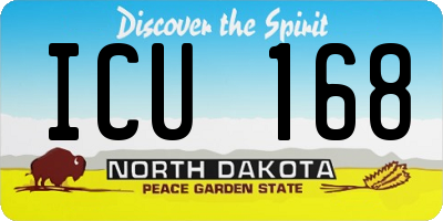 ND license plate ICU168