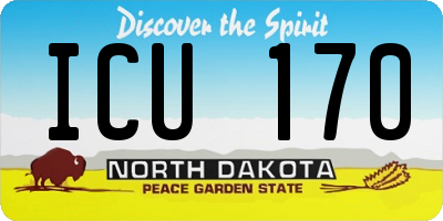 ND license plate ICU170