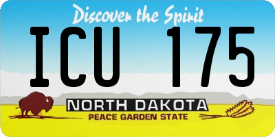ND license plate ICU175