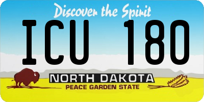 ND license plate ICU180