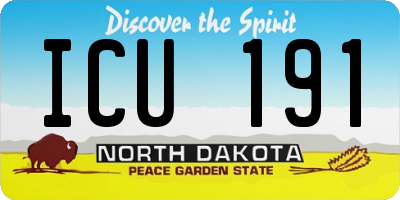 ND license plate ICU191