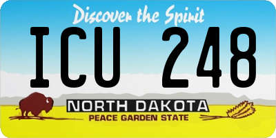 ND license plate ICU248