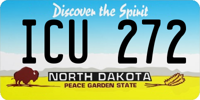 ND license plate ICU272
