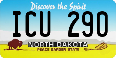 ND license plate ICU290