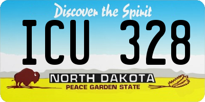 ND license plate ICU328