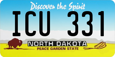 ND license plate ICU331