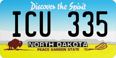 ND license plate ICU335