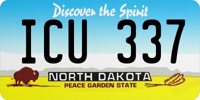ND license plate ICU337