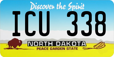 ND license plate ICU338
