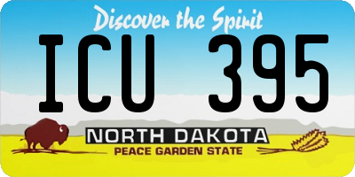ND license plate ICU395
