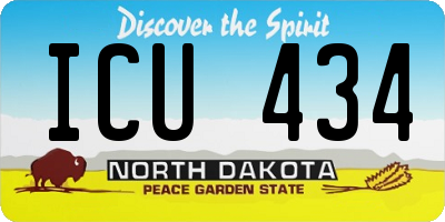 ND license plate ICU434