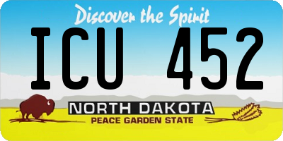ND license plate ICU452