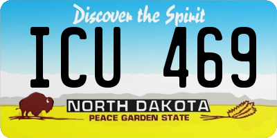 ND license plate ICU469