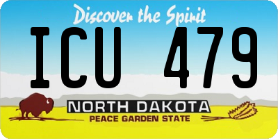 ND license plate ICU479