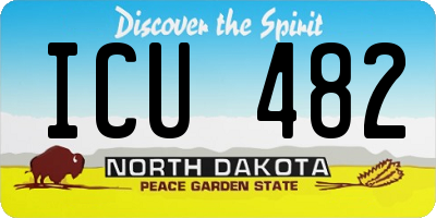 ND license plate ICU482