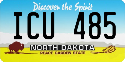 ND license plate ICU485