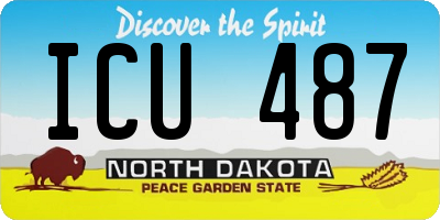 ND license plate ICU487