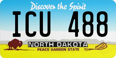 ND license plate ICU488