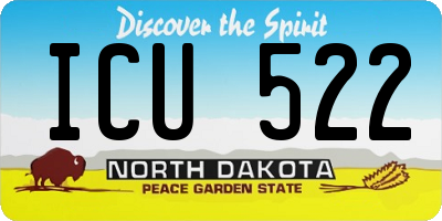 ND license plate ICU522