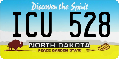 ND license plate ICU528