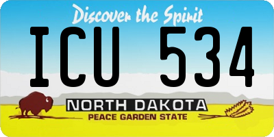 ND license plate ICU534