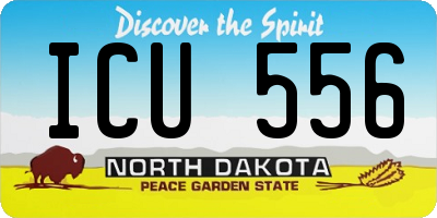 ND license plate ICU556