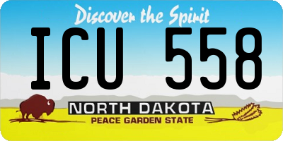 ND license plate ICU558