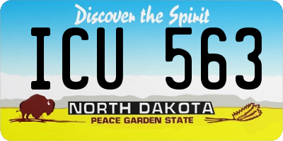 ND license plate ICU563