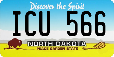 ND license plate ICU566