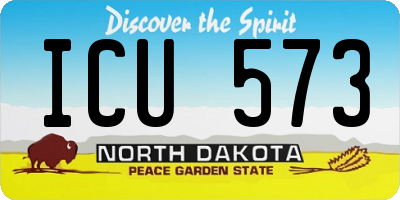 ND license plate ICU573