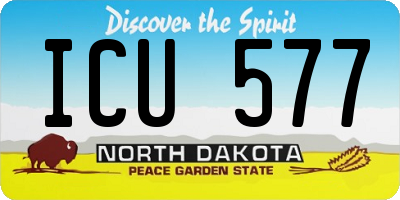 ND license plate ICU577