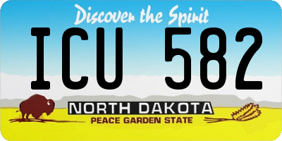 ND license plate ICU582