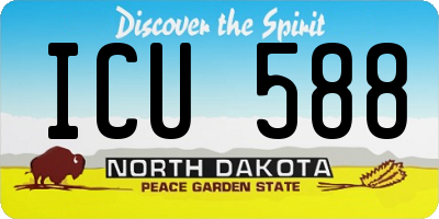 ND license plate ICU588