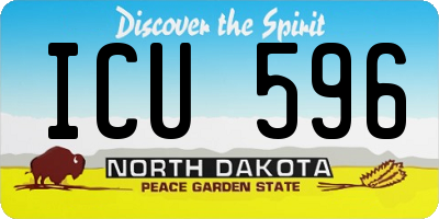 ND license plate ICU596