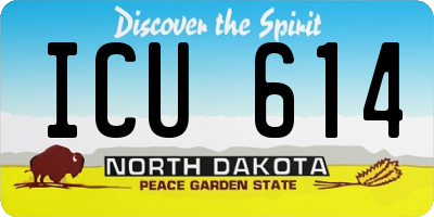 ND license plate ICU614