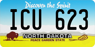 ND license plate ICU623