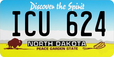 ND license plate ICU624