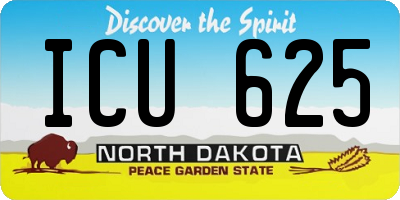 ND license plate ICU625