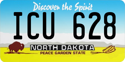 ND license plate ICU628