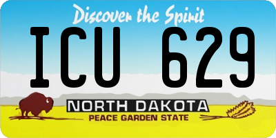 ND license plate ICU629