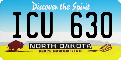 ND license plate ICU630