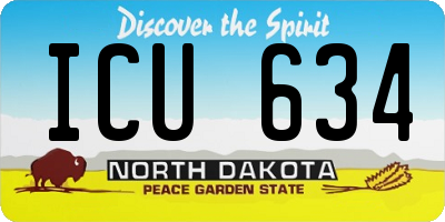 ND license plate ICU634