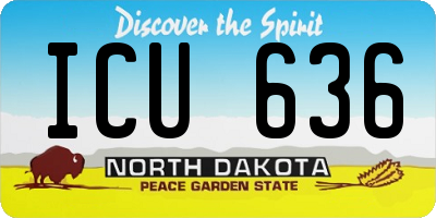 ND license plate ICU636