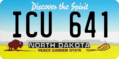 ND license plate ICU641