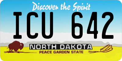ND license plate ICU642