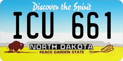 ND license plate ICU661